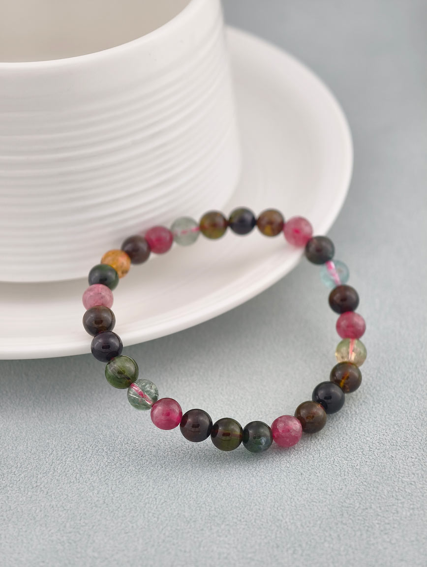 Natural Rainbow Tourmaline Energy Bracelet