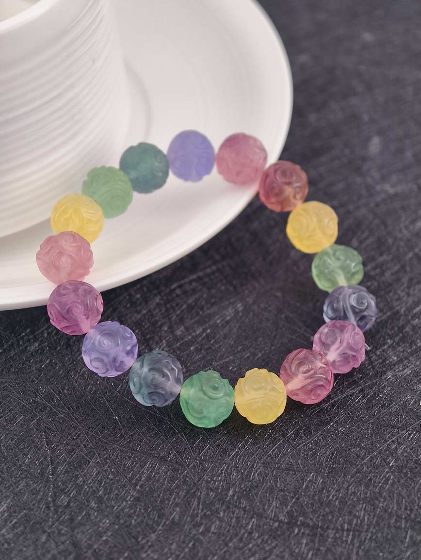 Natural Fluorite Simple Style Bracelet