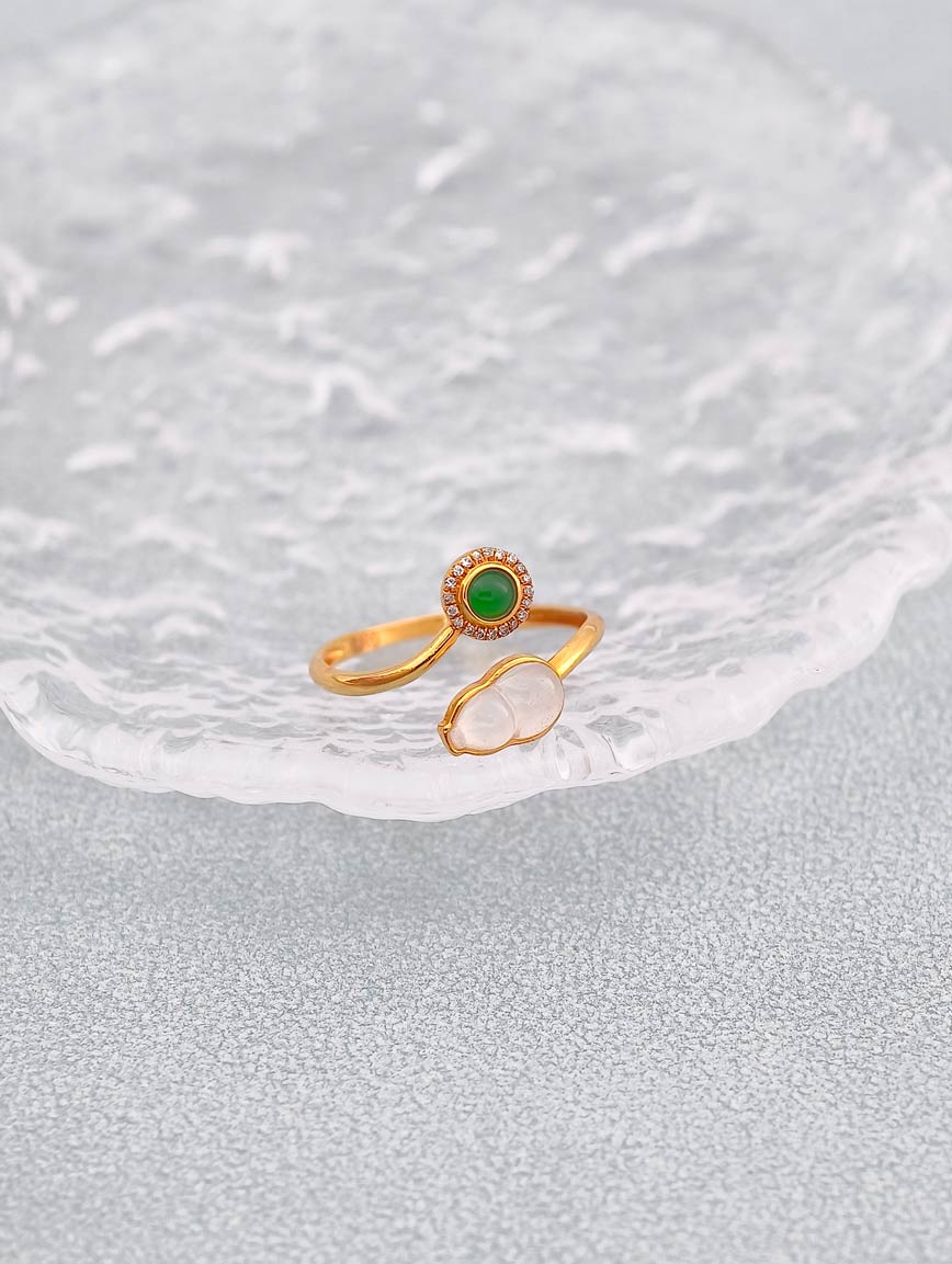 Natural Jadeite Design Ring