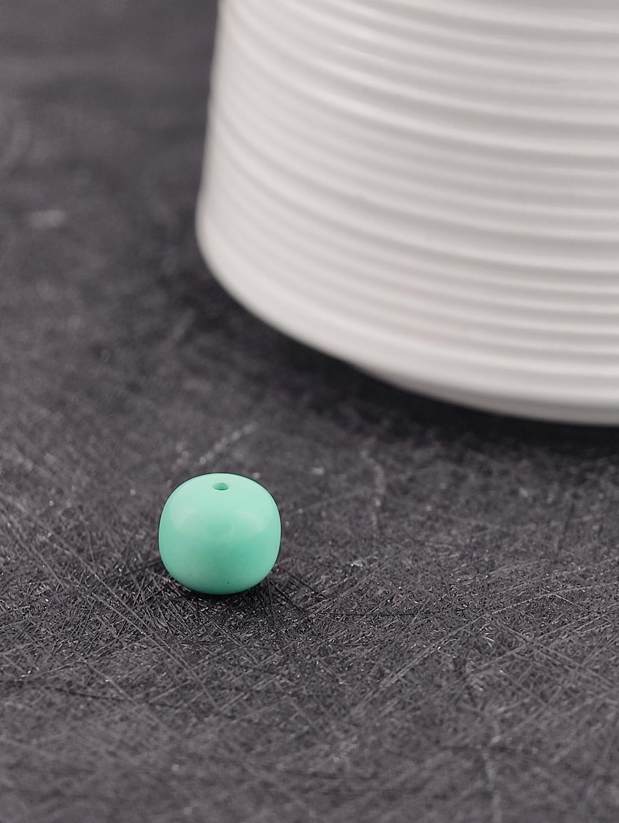 Turquoise Vintage Drum Bead DIY Accessory
