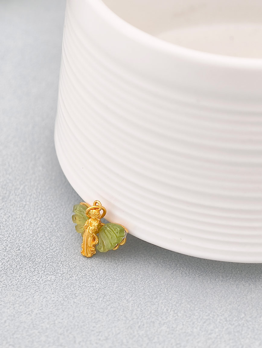 Natural Green Tourmaline Sterling Silver Pendant