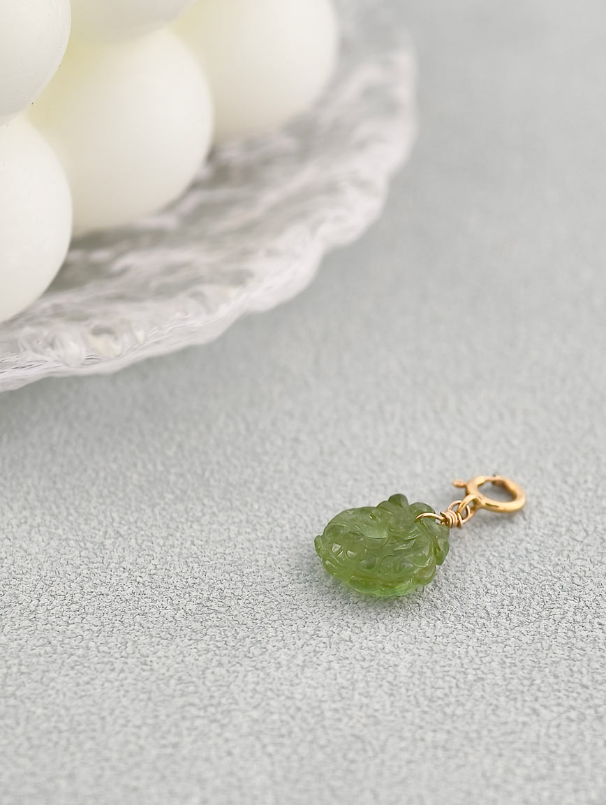 Natural Tourmaline Lucky Dragon Fish DIY Accessory