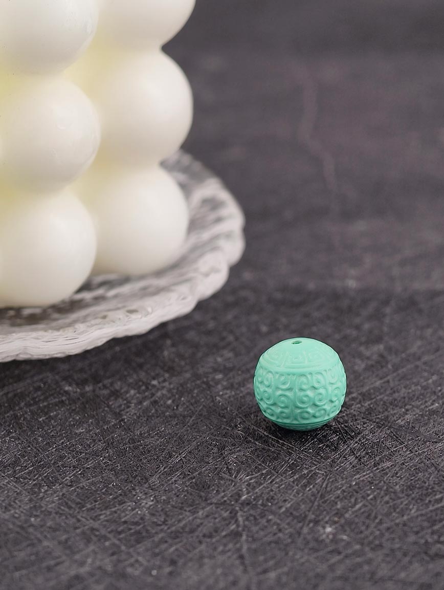 Natural Turquoise Ruyi Pattern Bead DIY Accessory