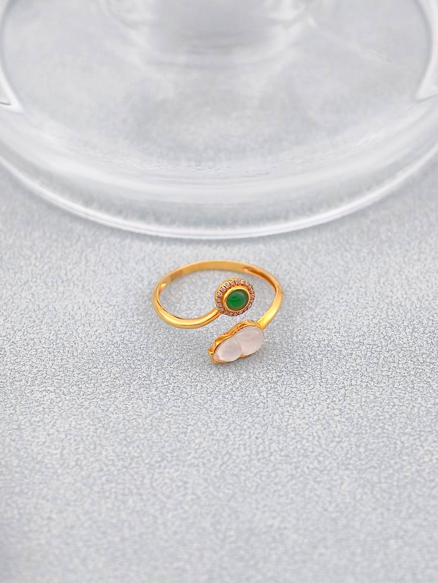 Natural Jadeite Design Ring