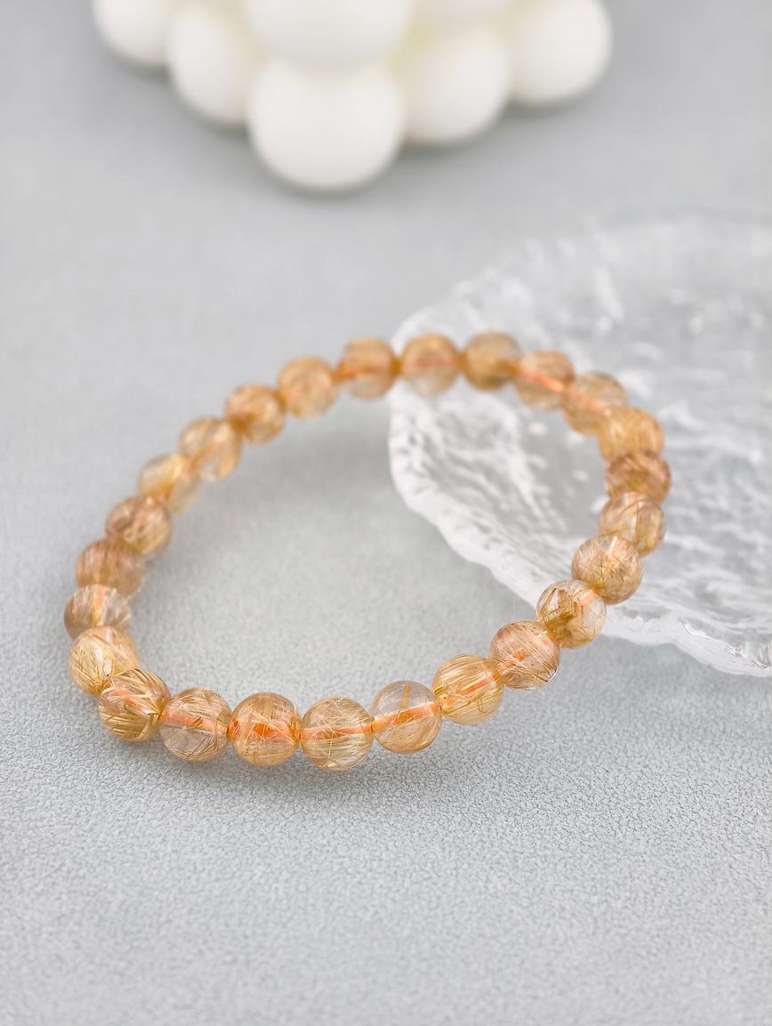 High Quality Natural Rutilated Quartz Bracelet
