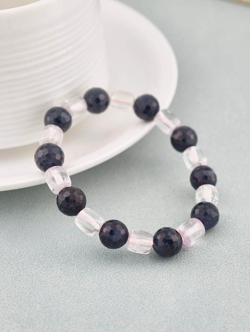 Natural Sapphire and Kunzite Bracelet