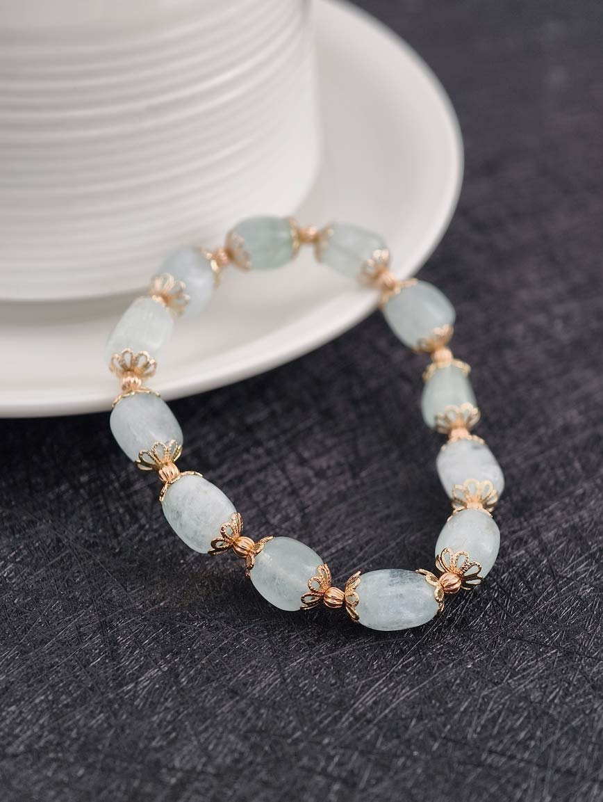 Natural Aquamarine Delicate Style Bracelet