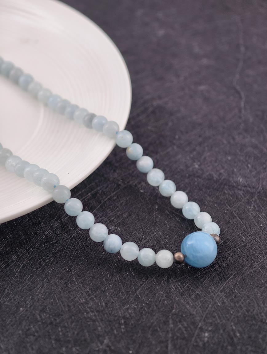 Natural Aquamarine Necklace