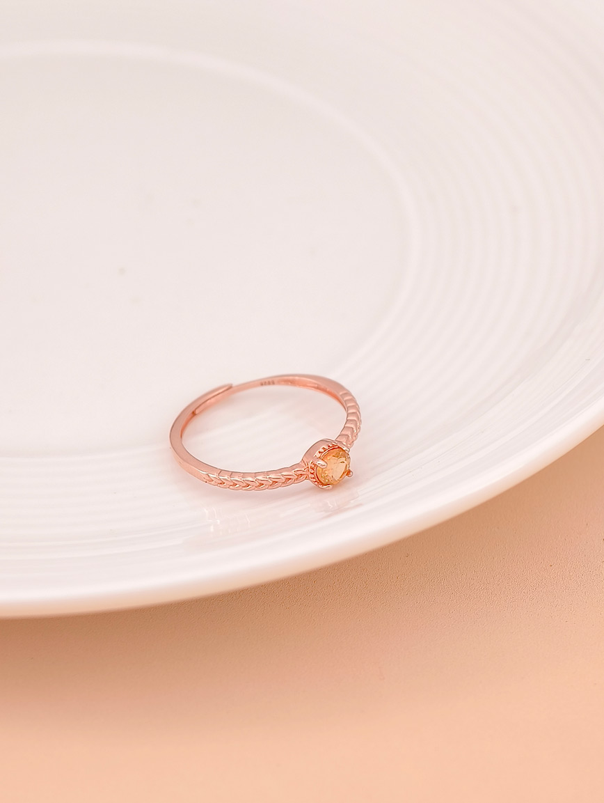 Natural Yellow Tourmaline Ring