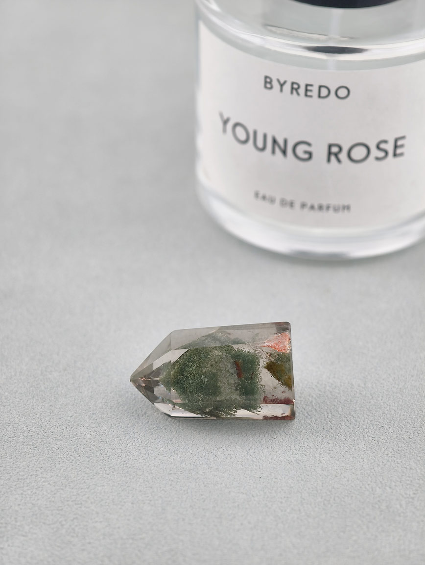 Natural Green Phantom Pyramid Ornament