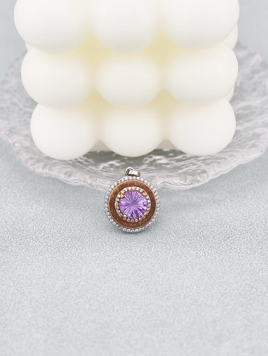 Lucky Wheel Amethyst Pendant