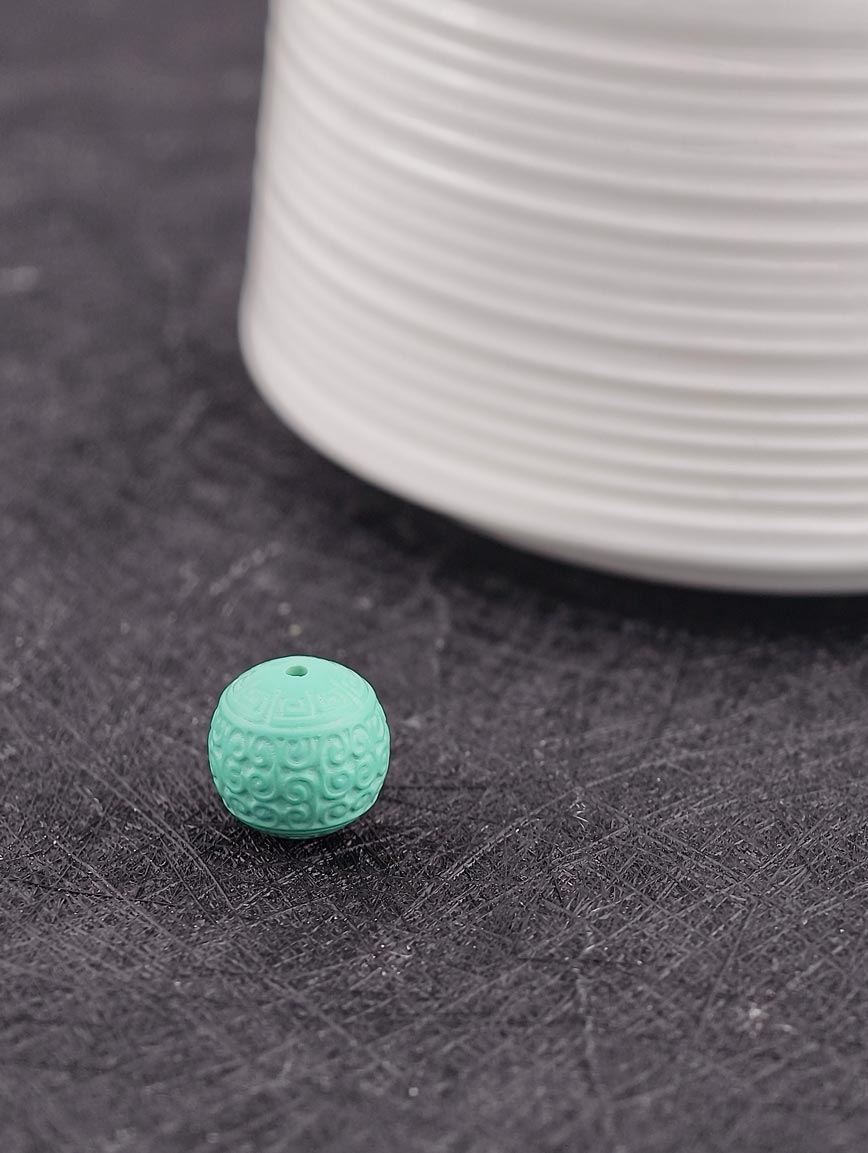 Natural Turquoise Ruyi Pattern Bead DIY Accessory