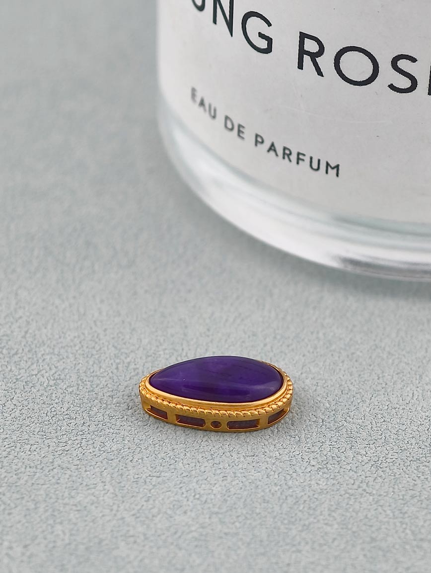 18K Gold Inlaid Sugilite DIY Accessory