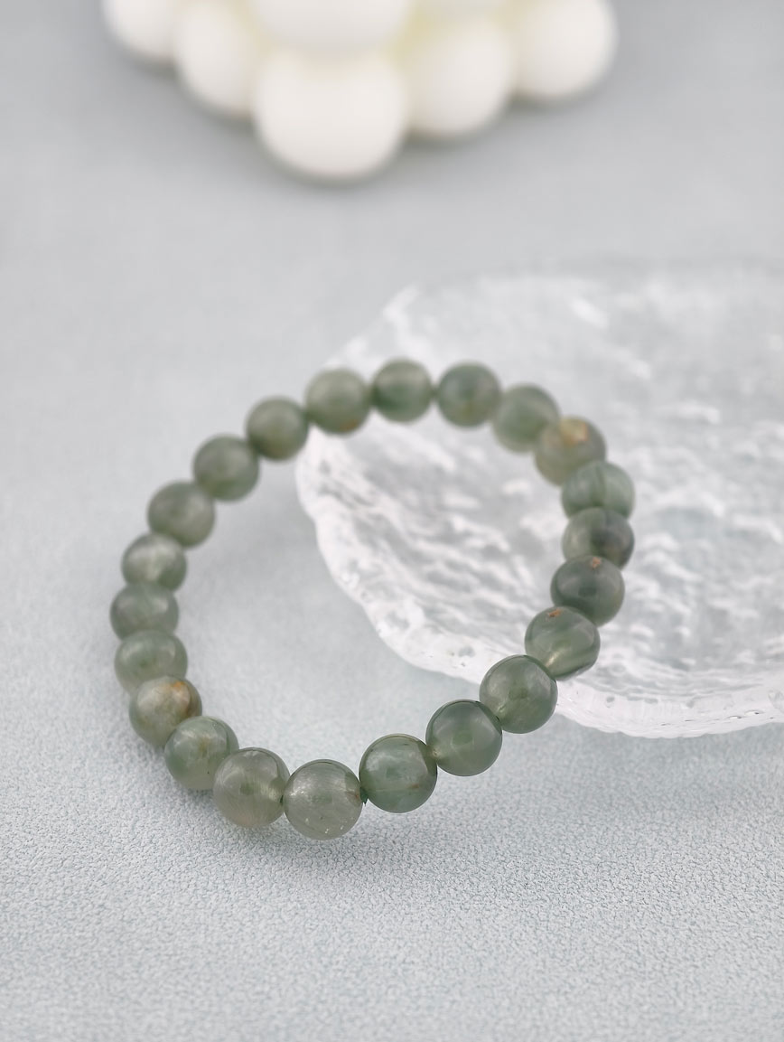 Natural Green Rutilated Quartz Energy Bracelet