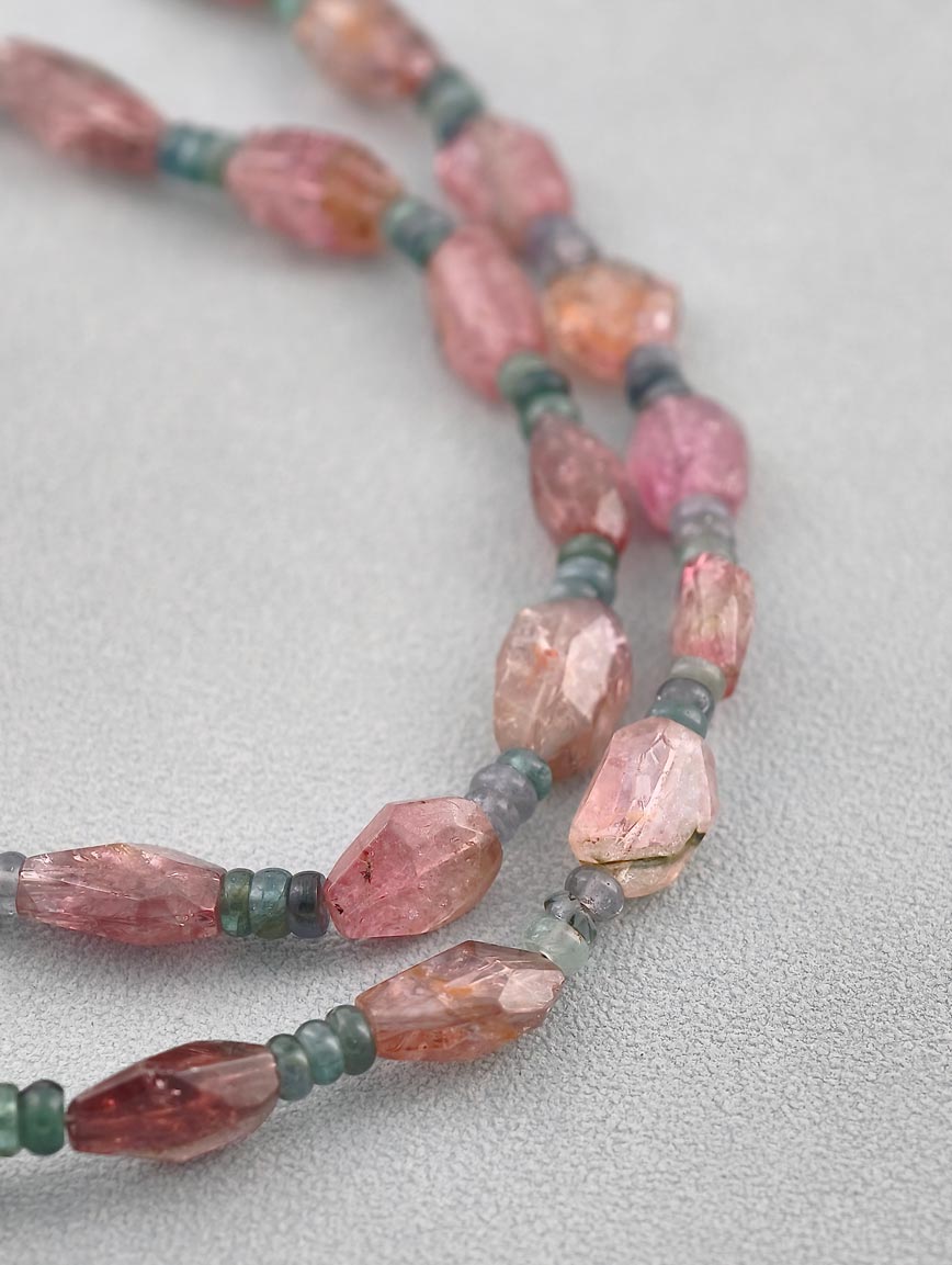 Natural Watermelon Tourmaline Necklace