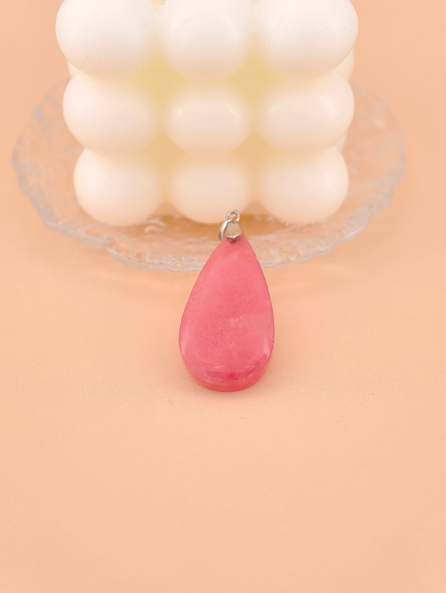 Natural Rhodochrosite Sterling Silver Pendant