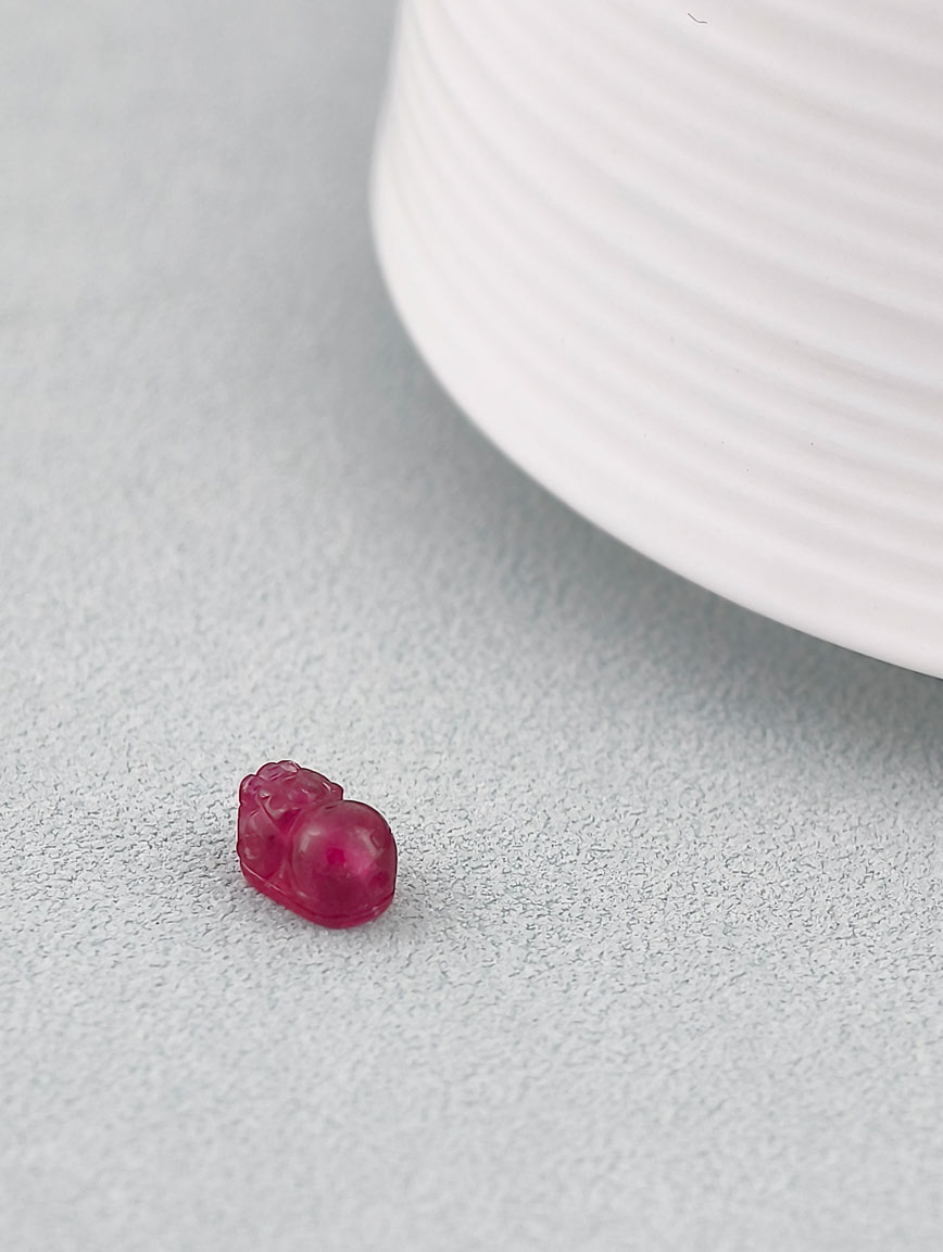 Natural Red Tourmaline Pixiu DIY Accessory