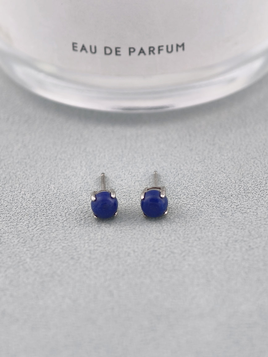 Natural Lapis Lazuli Sterling Silver Earrings