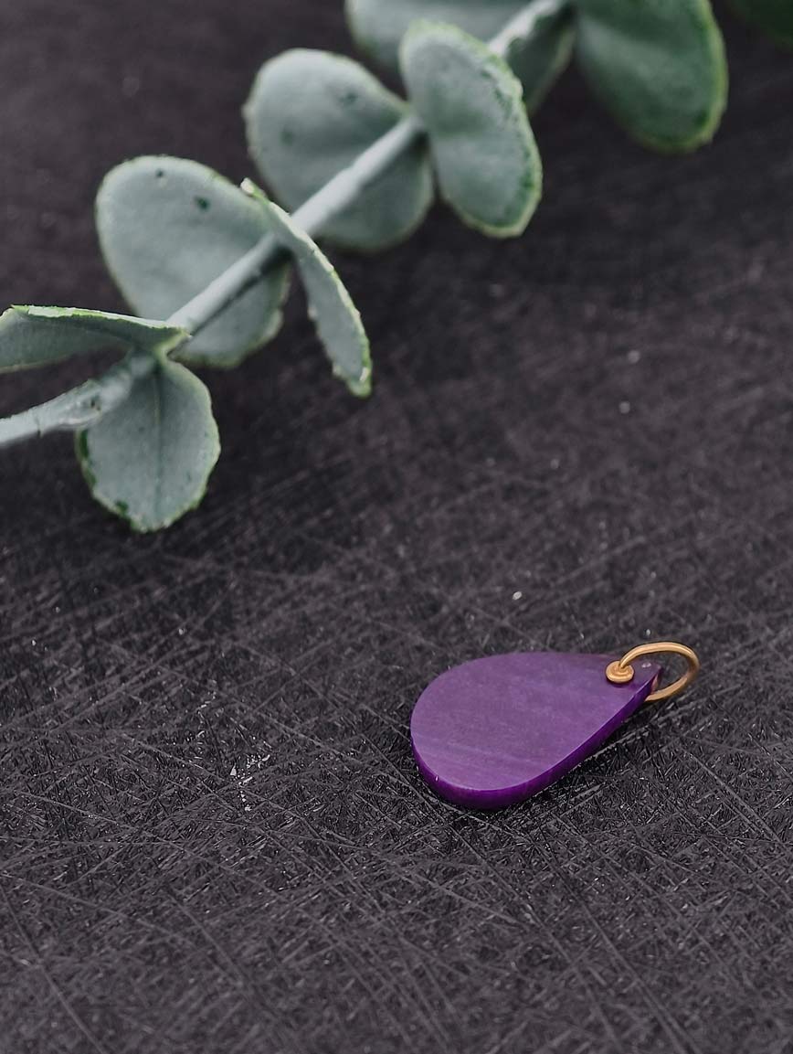 Natural Sugilite Sterling Silver Pendant