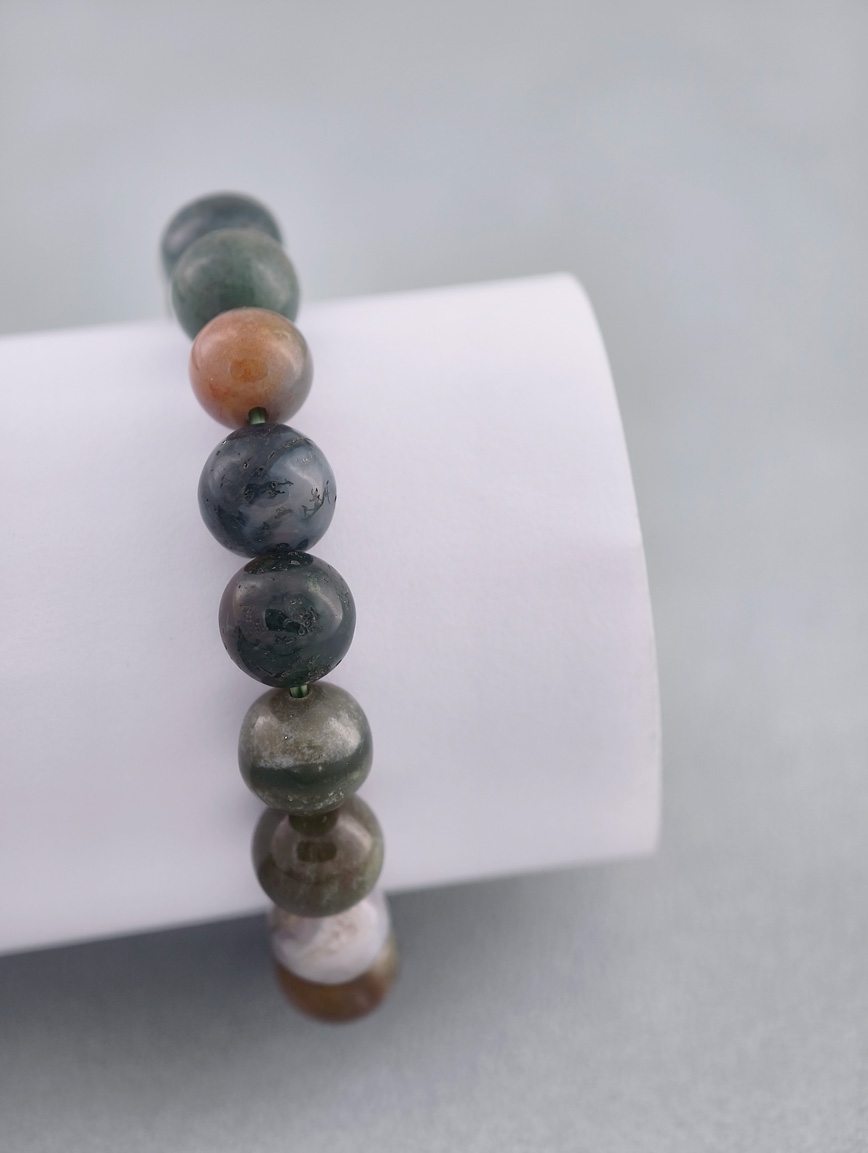 Natural Water Grass Agate Bracelet