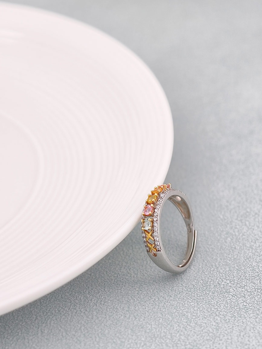 Natural Colored Tourmaline Ring