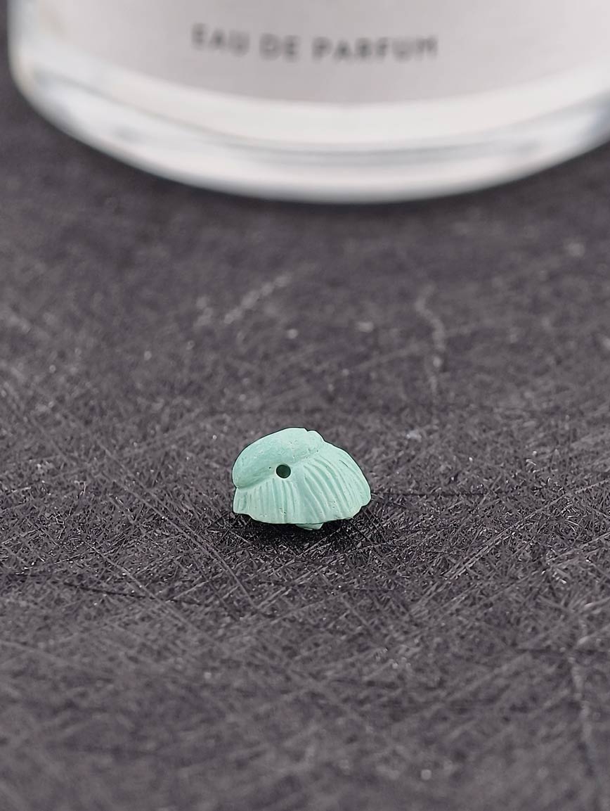 Natural Turquoise Lotus Pod Carving Key DIY Accessory