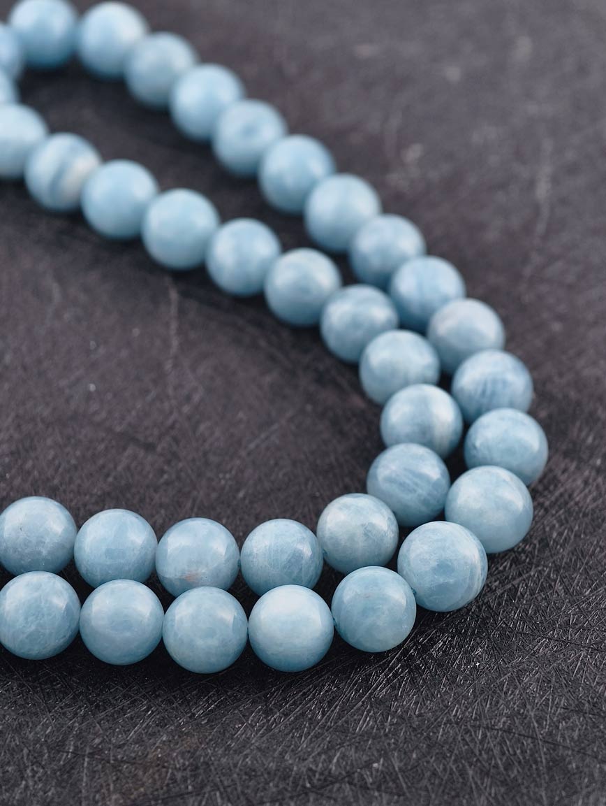 Natural Aquamarine Simple Style Necklace