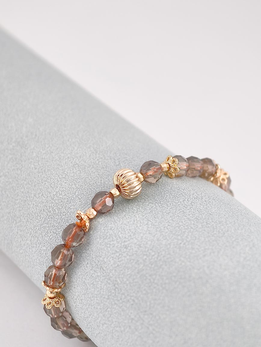 Natural Smoky Quartz Delicate Style Bracelet
