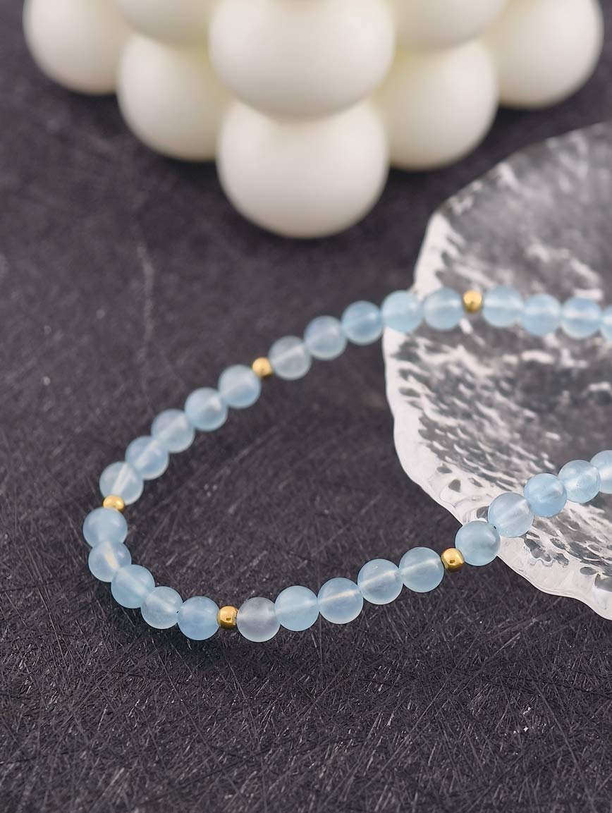 Natural Aquamarine Exquisite Style Necklace