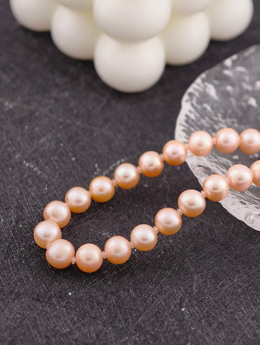 Orange Freshwater Pearl Necklace