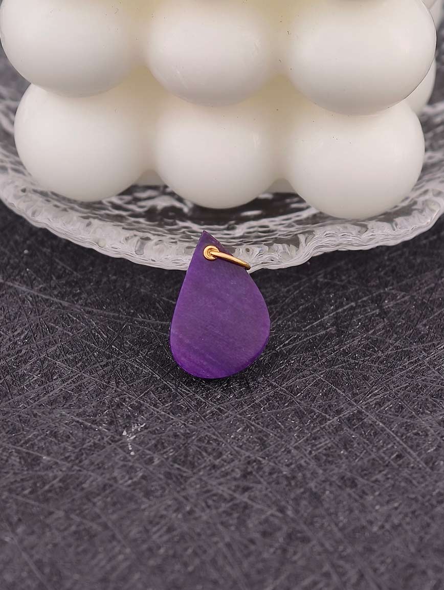 Natural Sugilite Sterling Silver Pendant