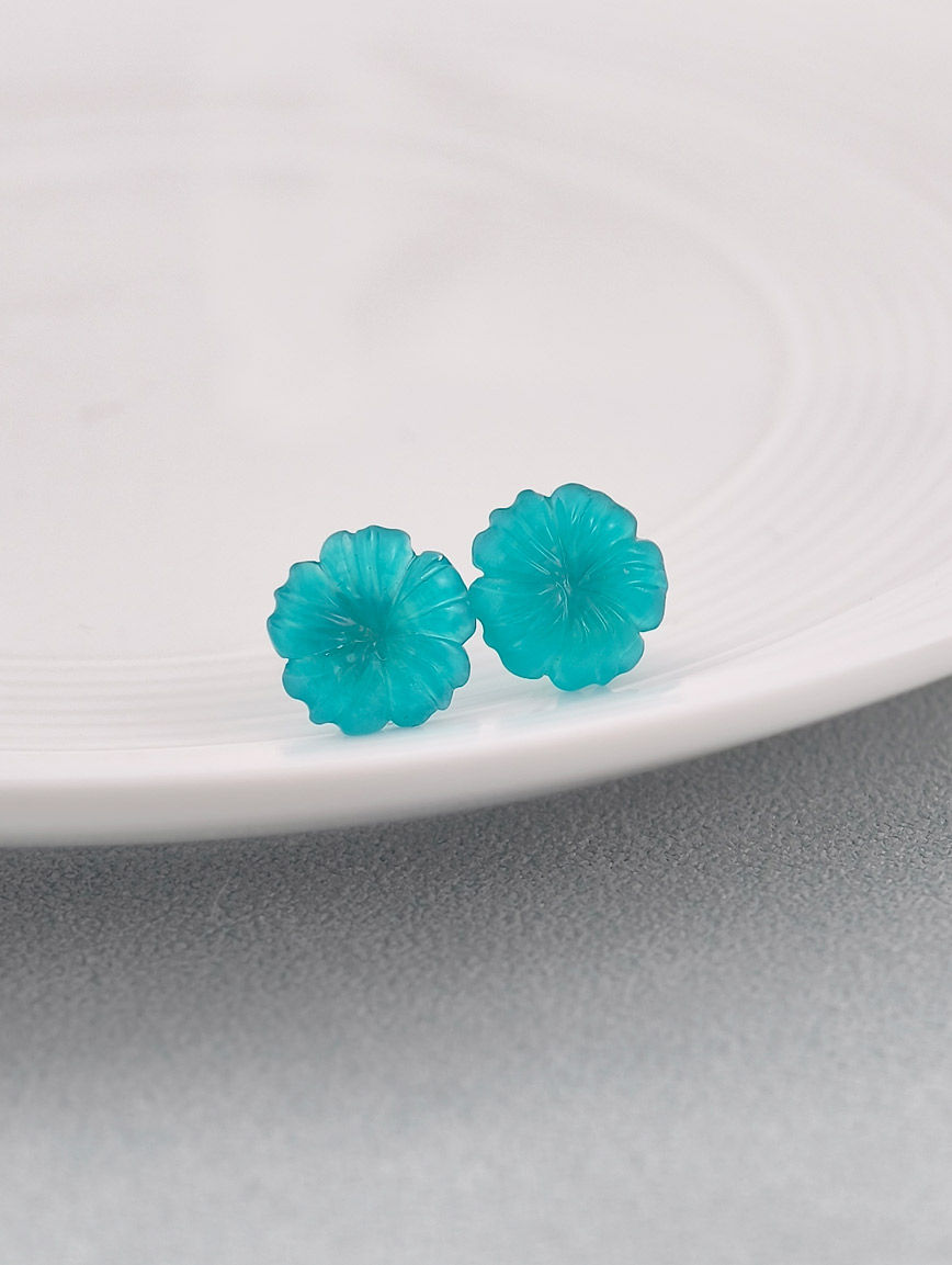 Natural Amazonite Sterling Silver Earrings