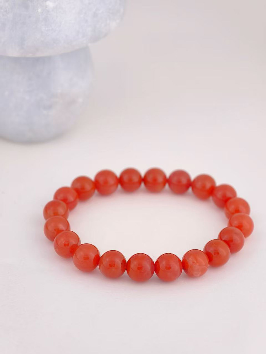 Natural South Red Agate Bracelet