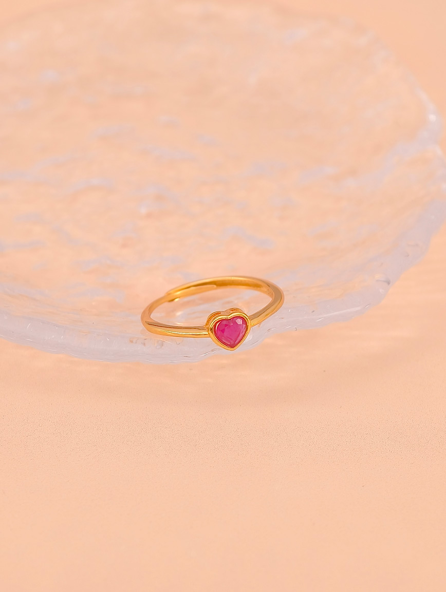 Heart Ruby Ring