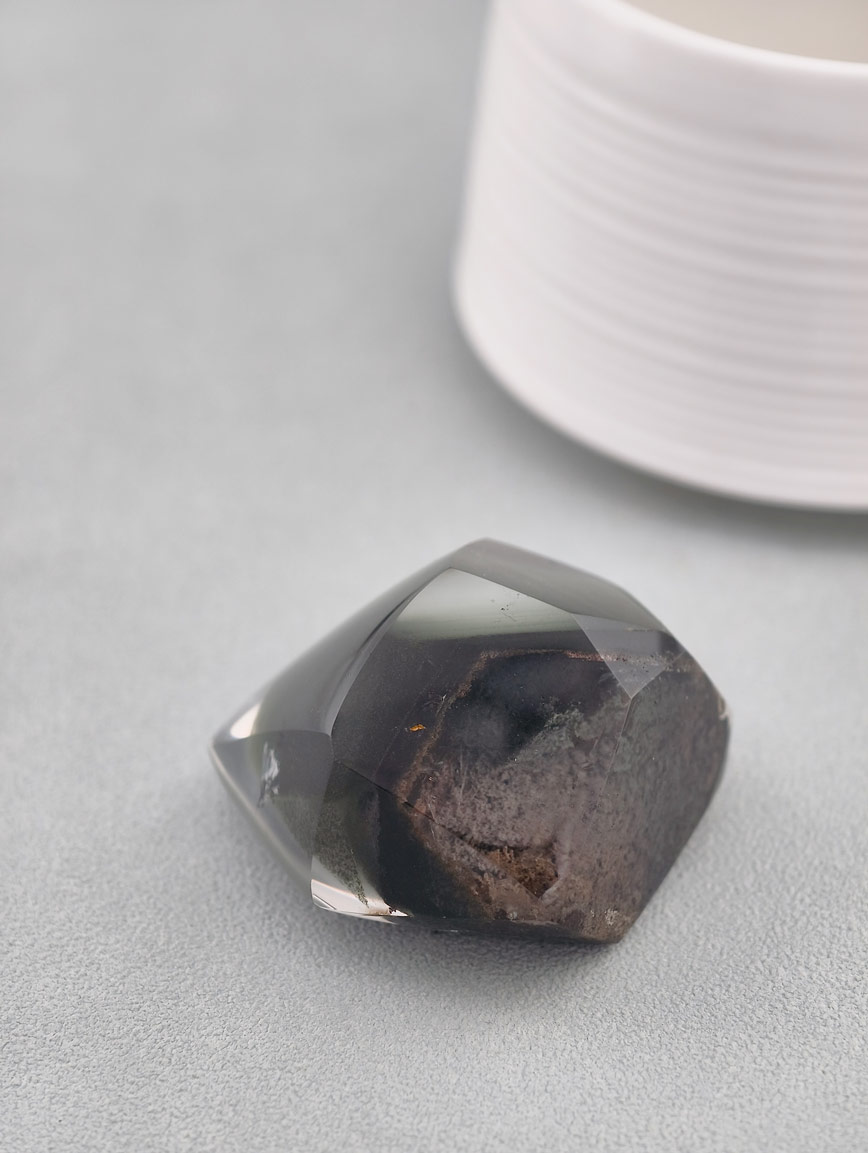 Natural Premium Green Phantom Crystal Pyramid Ornament