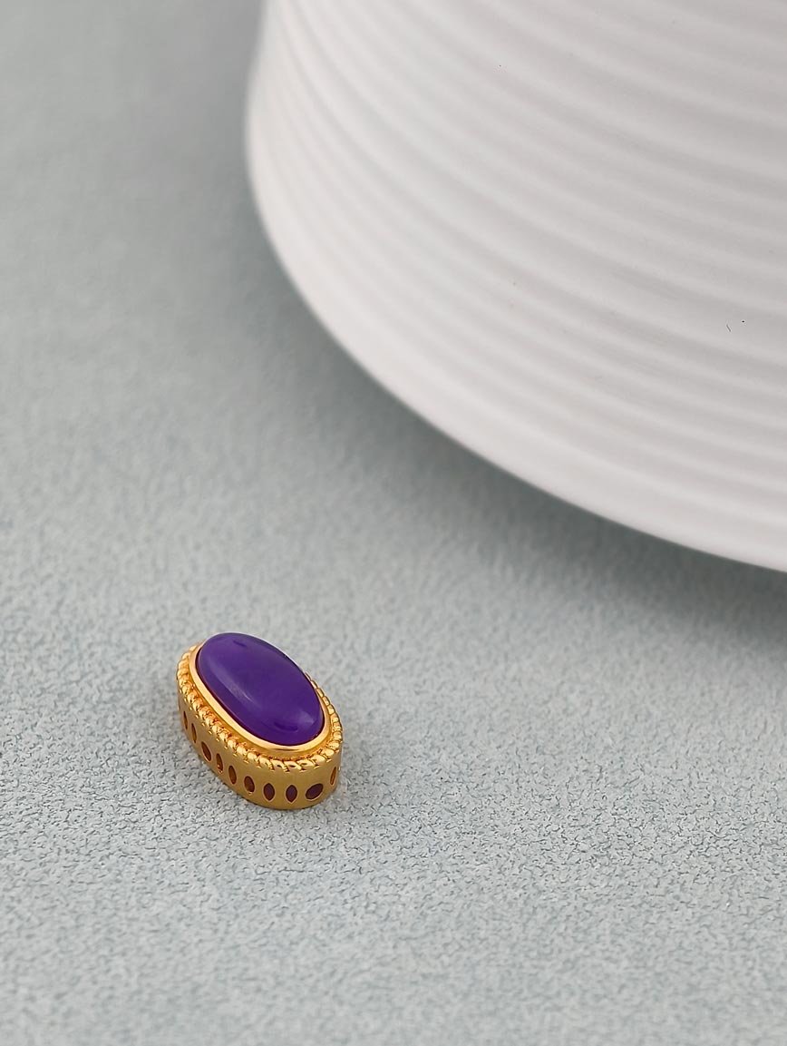 18K Gold Sugilite Simple Style DIY Accessory
