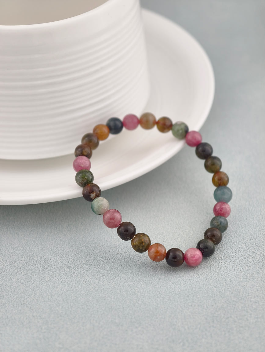 Natural Rainbow Tourmaline Bracelet