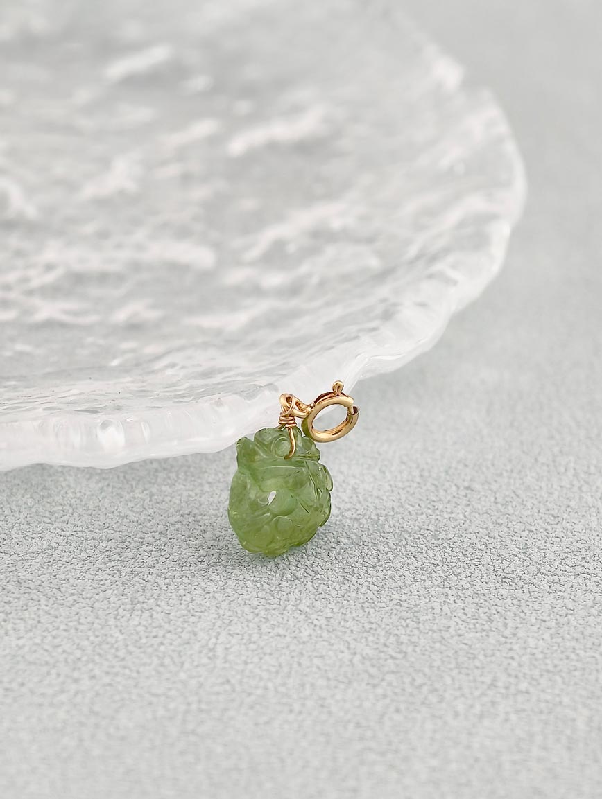 Natural Tourmaline Lucky Dragon Fish DIY Accessory