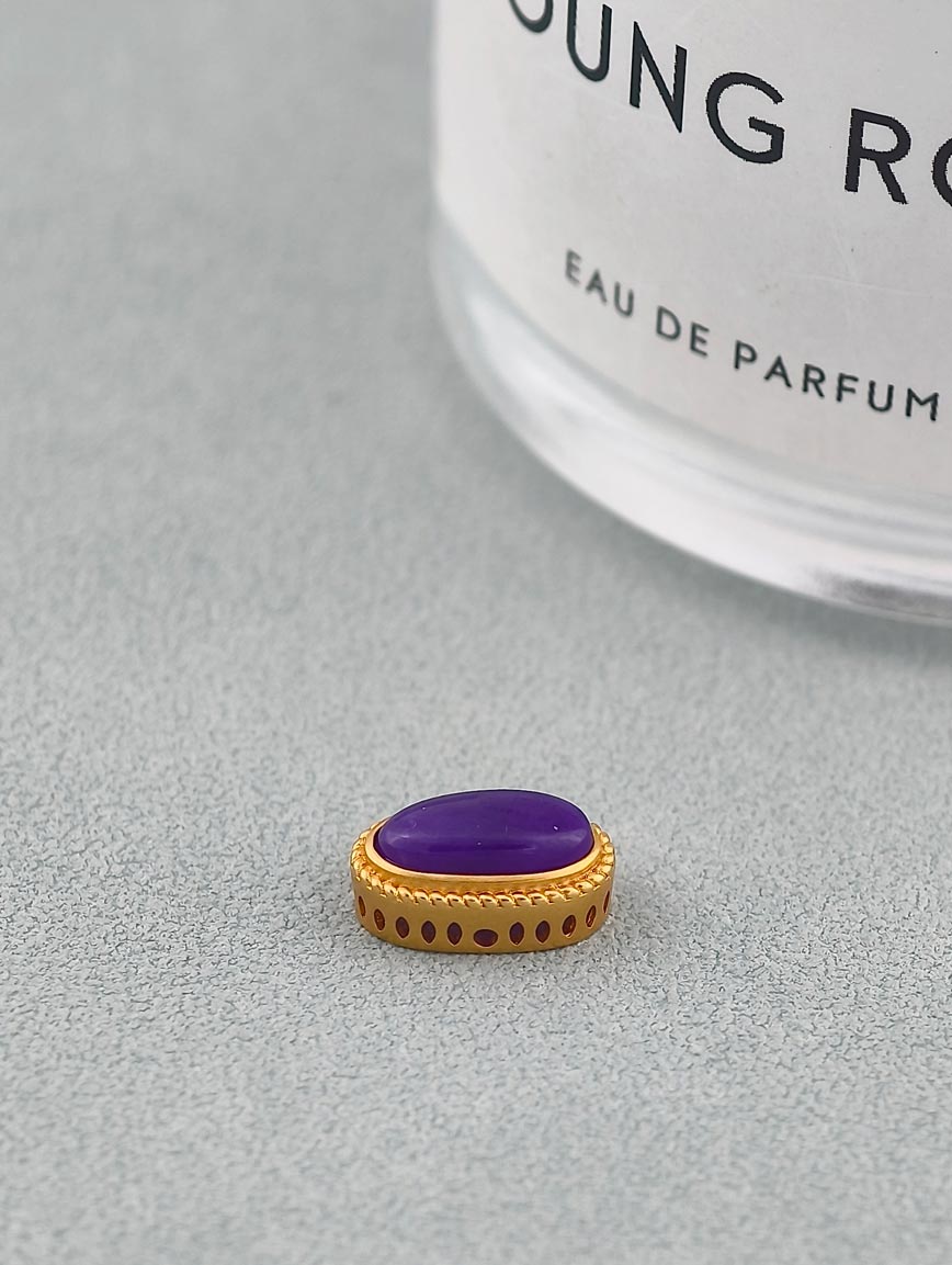 18K Gold Sugilite Simple Style DIY Accessory