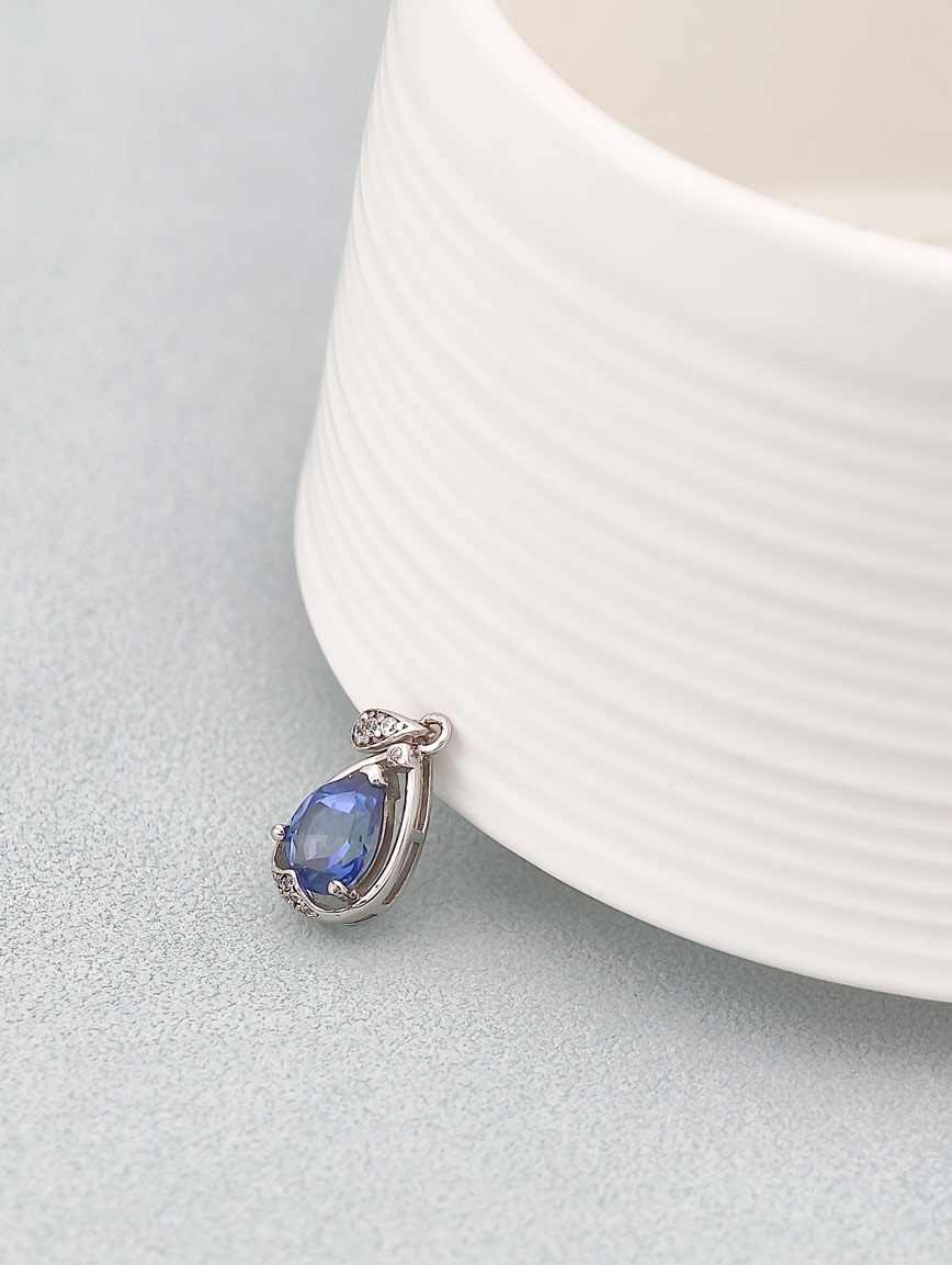 Topaz Angel Tear Water Drop Pendant
