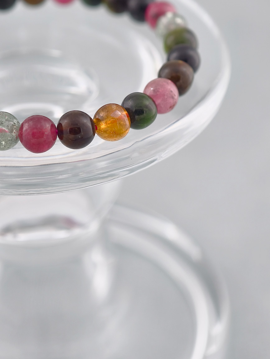 Natural Rainbow Tourmaline Energy Bracelet