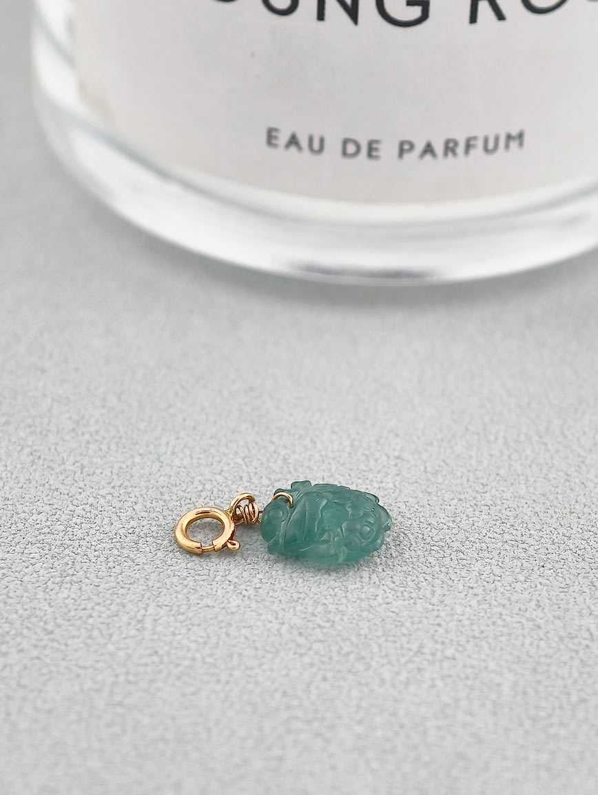 Natural Tourmaline Lucky Dragon Fish DIY Accessory