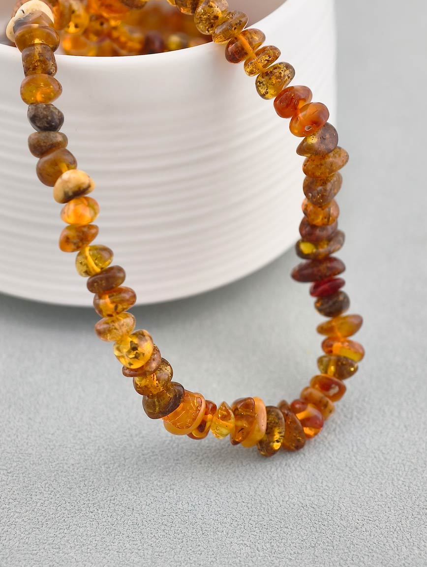 Natural Gradient Amber Necklace