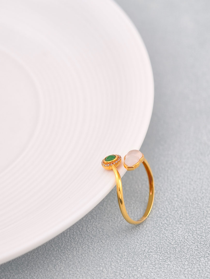 Natural Jadeite Design Ring