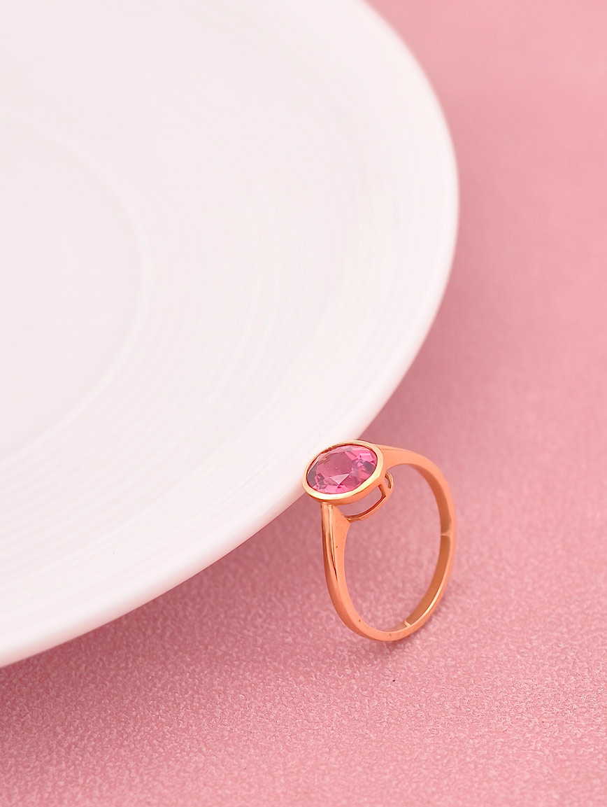 Simple Pink Tourmaline Ring