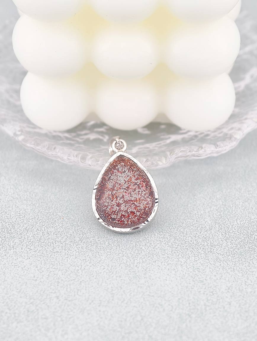 Natural Red Super Seven Sterling Silver Pendant