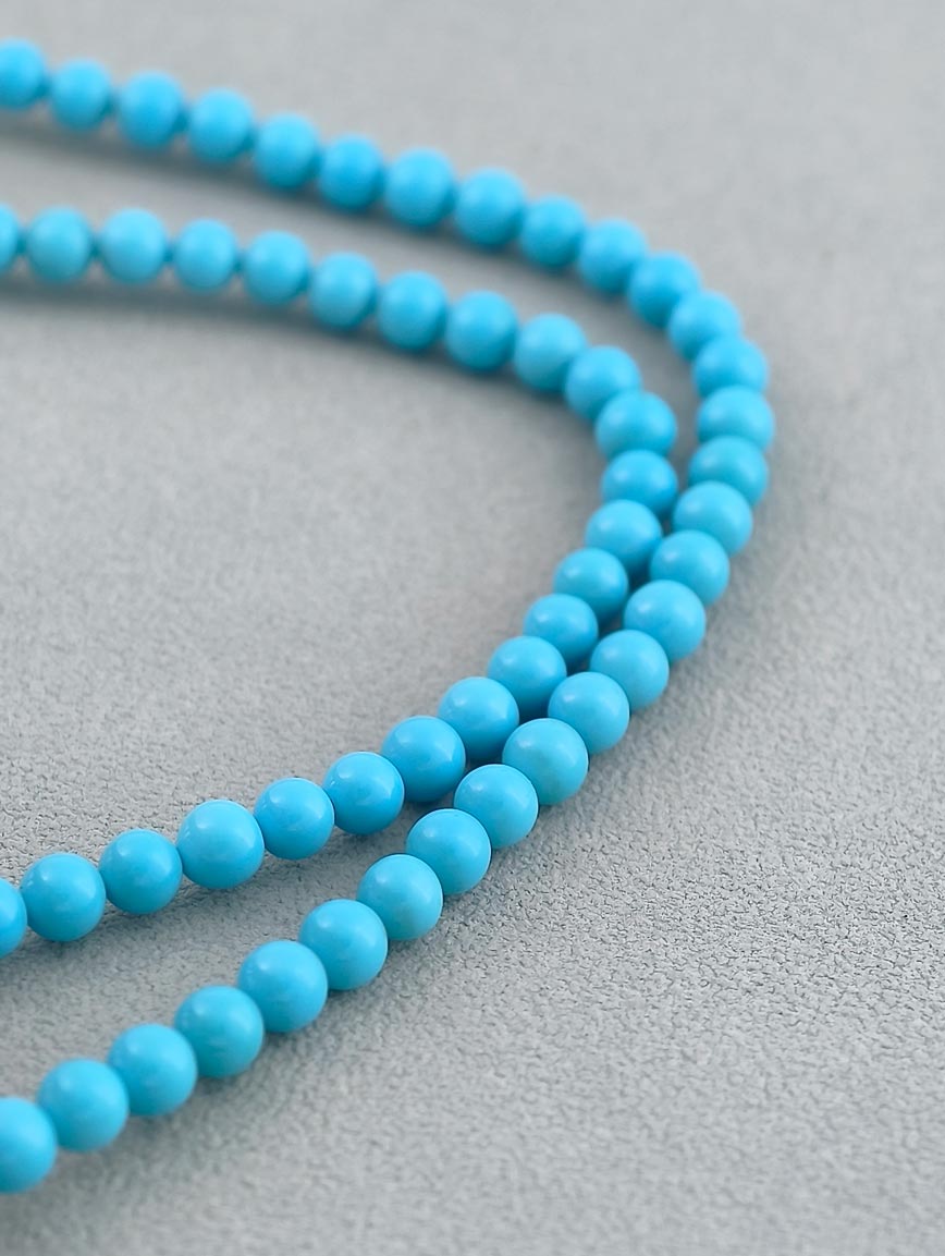 Natural Blue Porcelain Turquoise Necklace