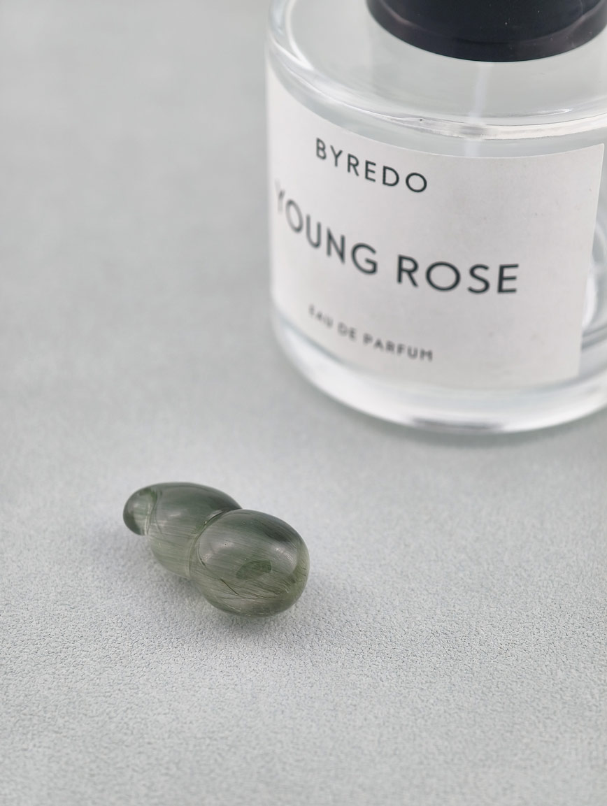 Natural Green Rutilated Quartz Gourd DIY Accessory