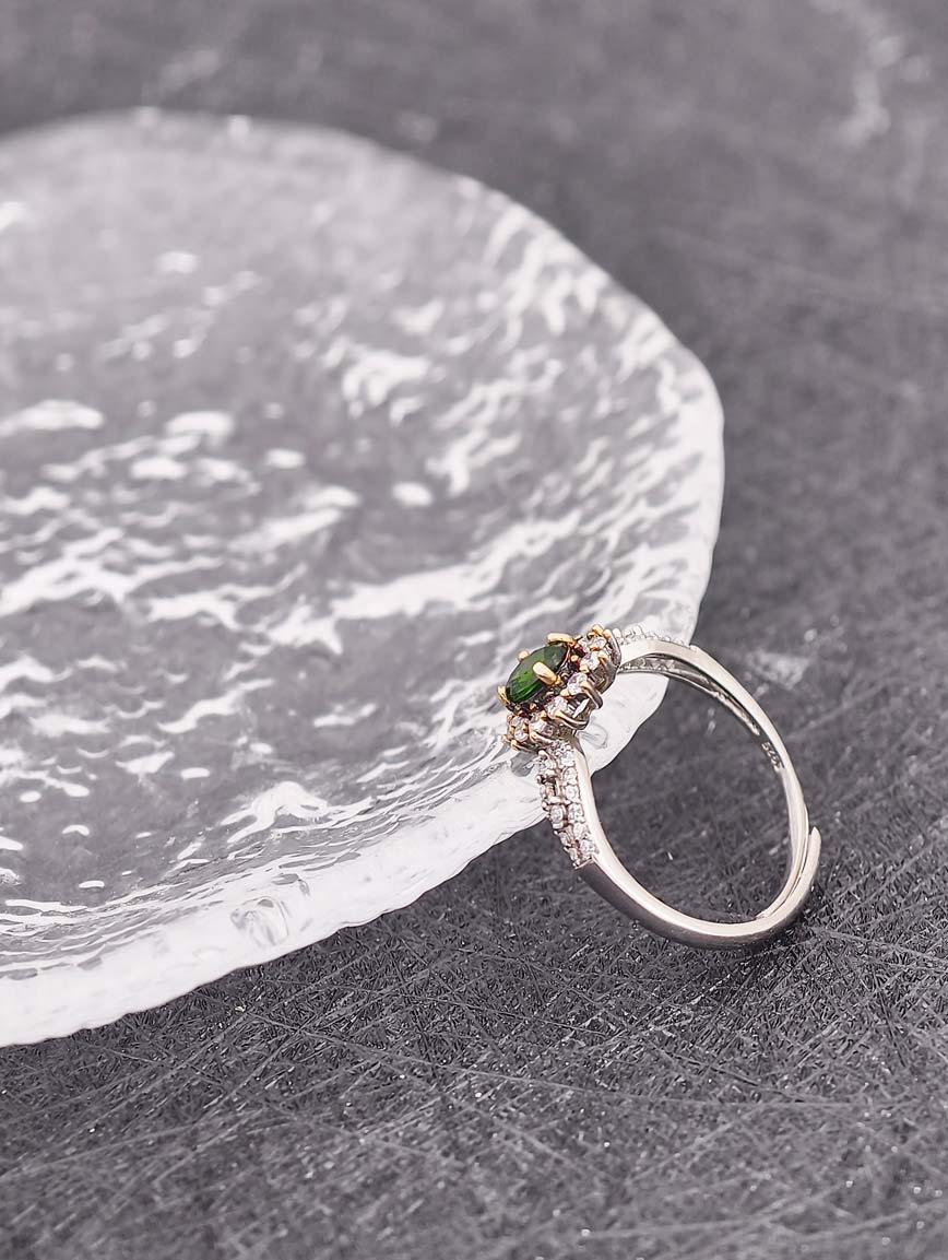 Natural Diopside Ring