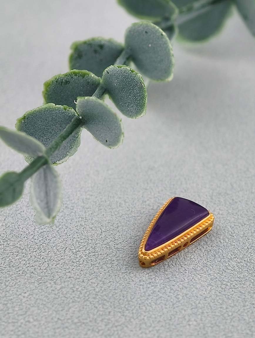18K Gold Mysterious Purple Sugilite DIY Accessory